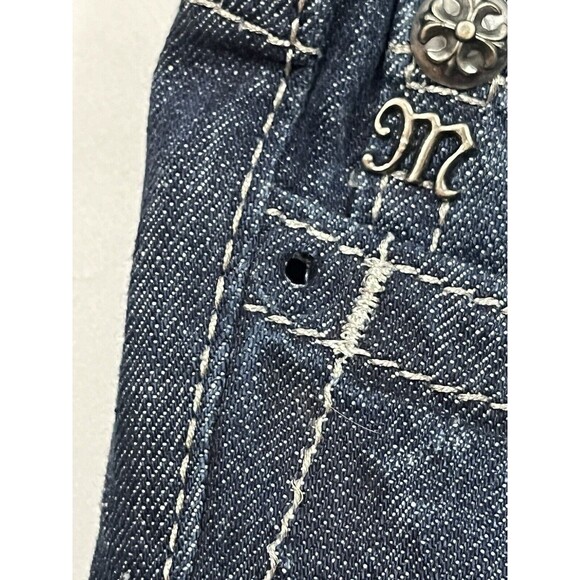 Miss Me JP4656-2L Womens 30 Bootcut Dark Wash Blue Jeans Embellished - Picture 15 of 16